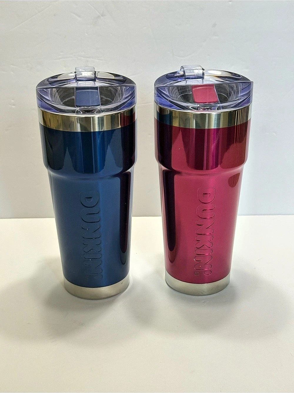 Dunkin Quencher 24 oz Tumblers Set of 2 - Blue & Pink Set